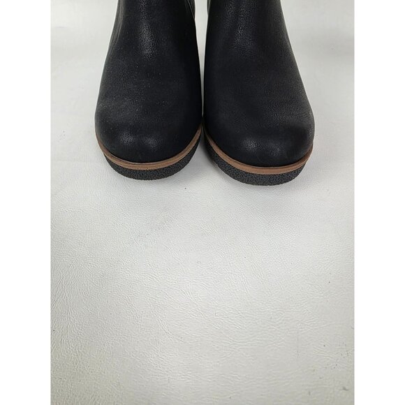 NWOT Dr. Scholl's Lean In Wedge Bootie Womens Black Wedge Ankle Boots Size 6 - Picture 5 of 11
